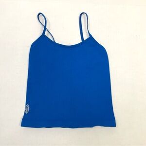 Free People Movement Sz XS/S Blue Ribbed Cropped Athletic Tank Top Cami